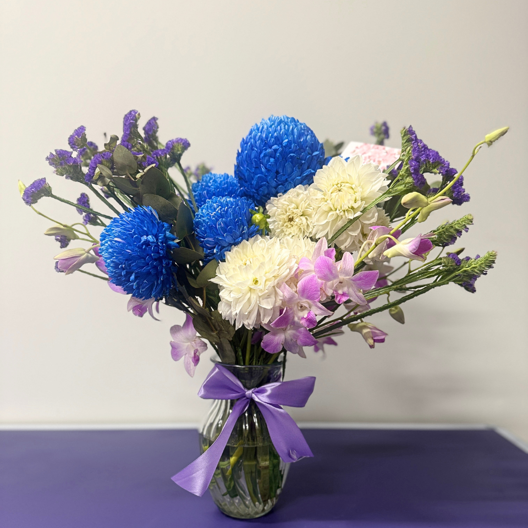 Soft Blues & Purple Flowers